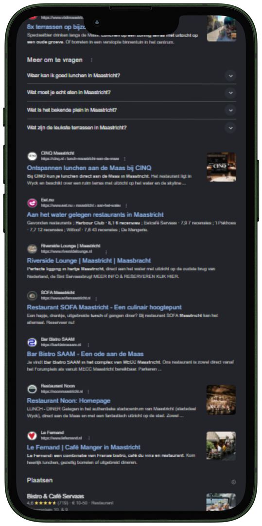 CINQ comer en Maastricht en Google