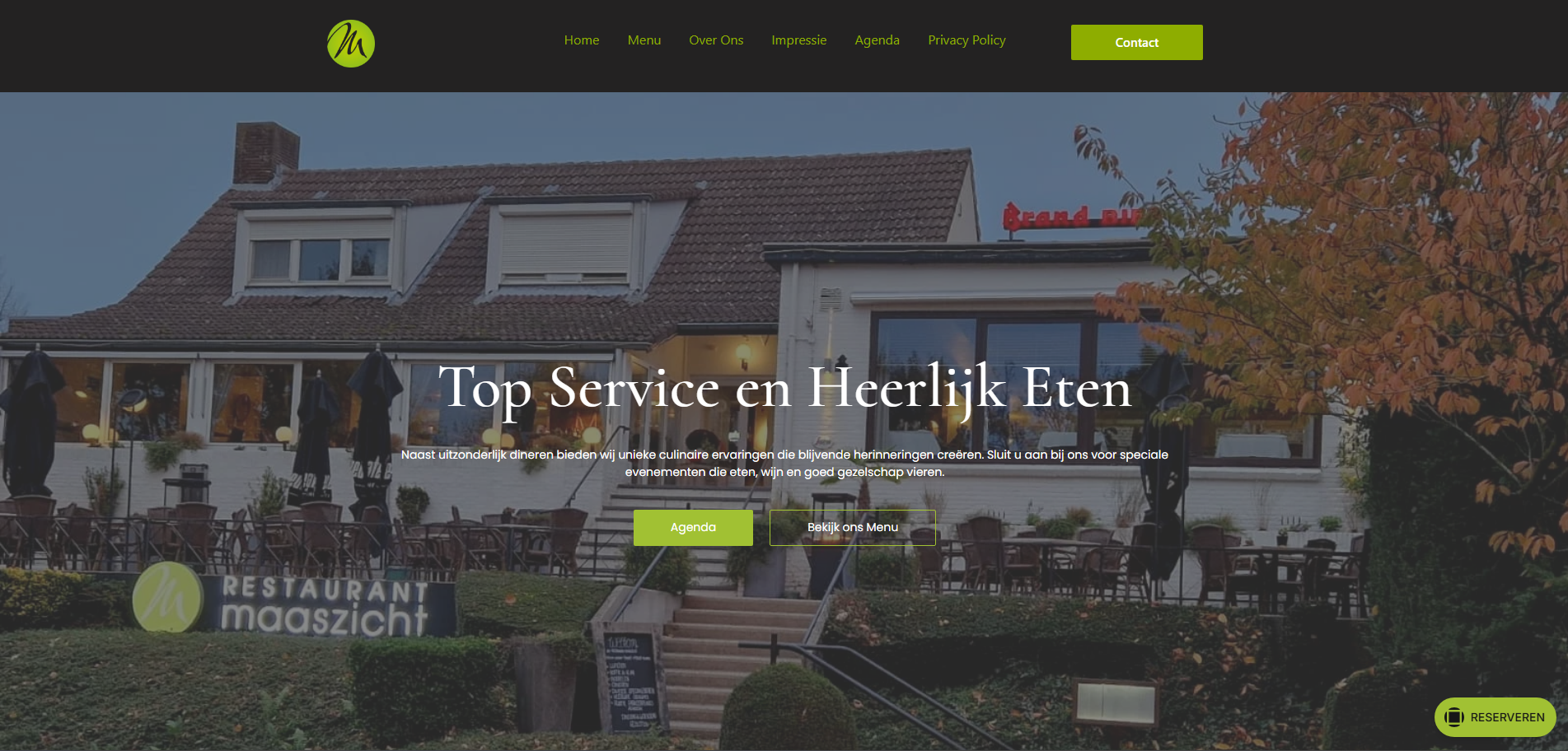 Web de Restaurant Maaszicht